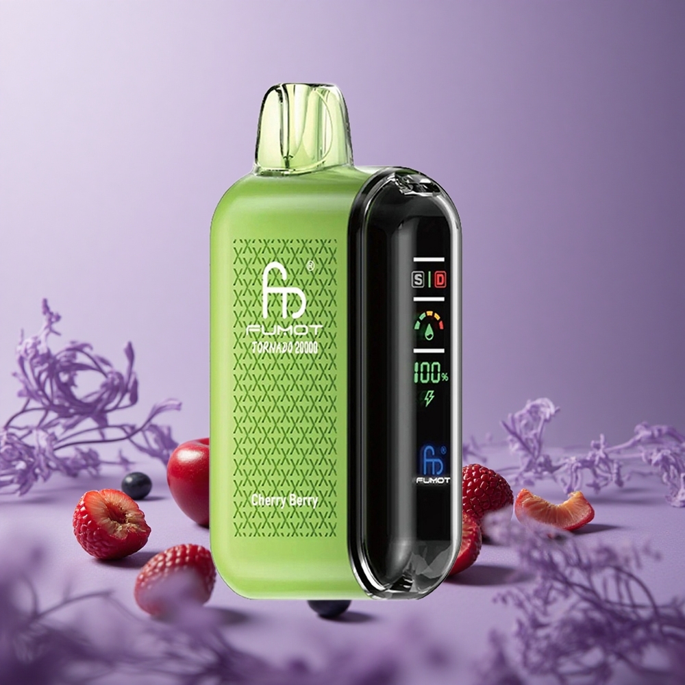Fumot Tornado 20000 Puffs Cherry Berry Kapasitas 20ml Baterai 850mAh