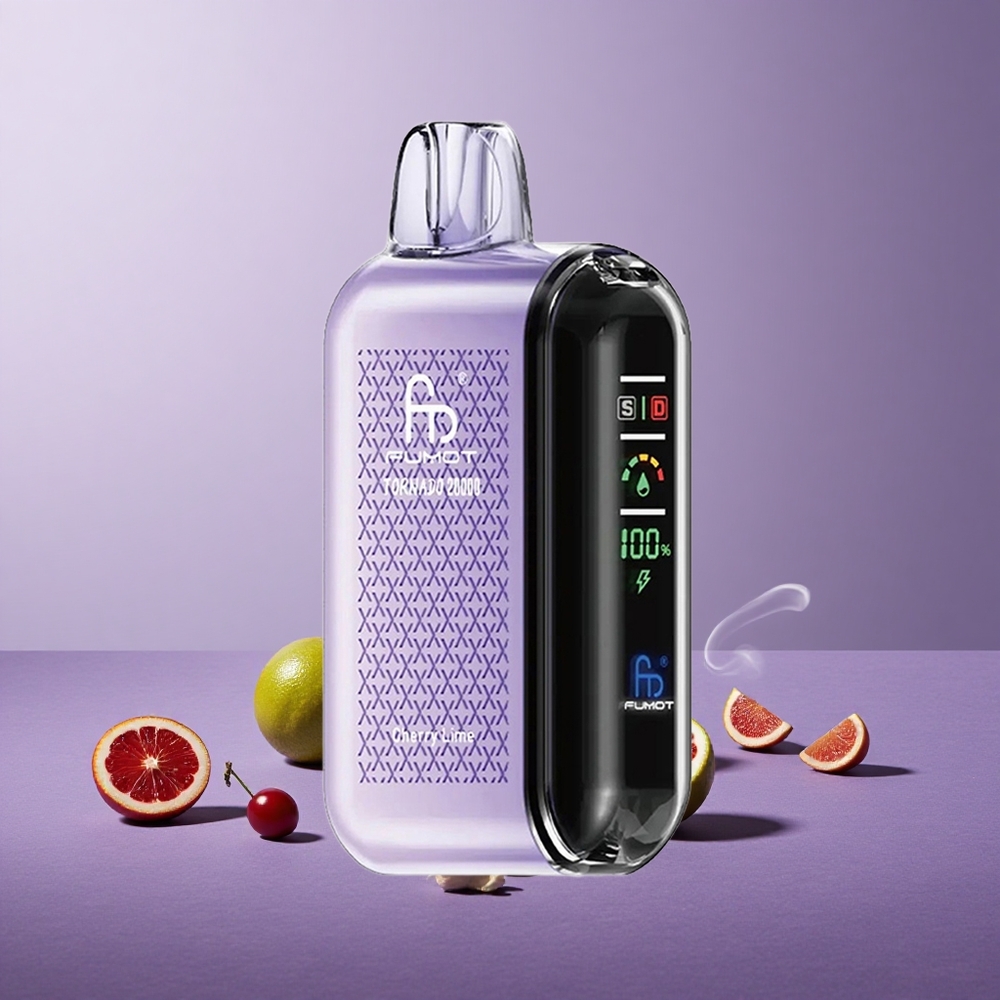Fumot Tornado 20000 Puffs Cherry Lime Kapasitas 20ml Baterai 850mAh