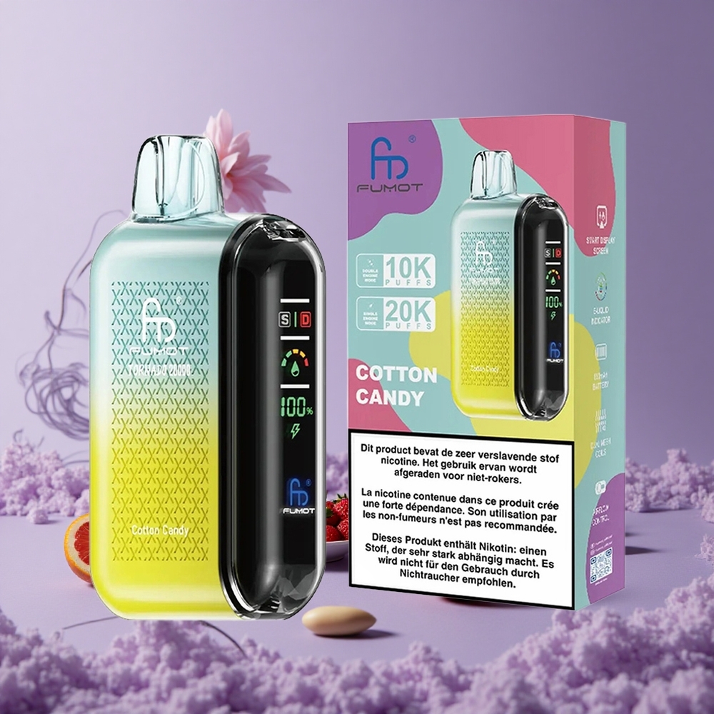 Fumot Tornado 20000 Puffs Kapas Permen Baterai Isi Ulang 850mAh