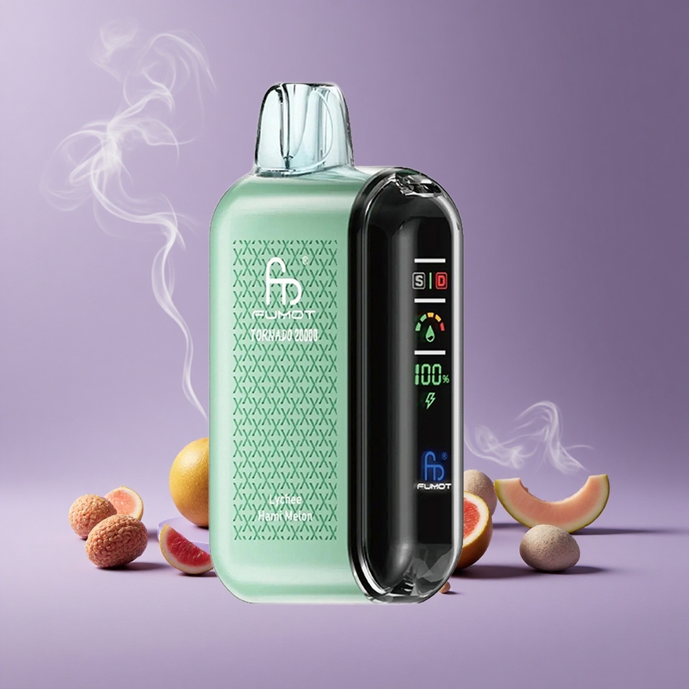 Fumot Tornado 20000 Puffs Kapasitas 20ml Lychee Hami Melon