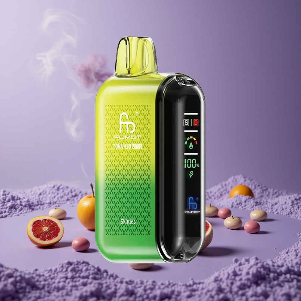 Fumot Tornado 20000 Puffs Skittles Kapasitas 20ml Baterai 850mAh