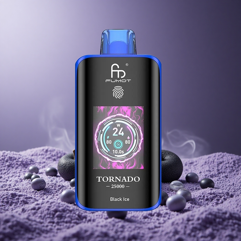 Fumot Tornado 25000 Puffs Black Ice Baterai 700mAh Isi 20ml