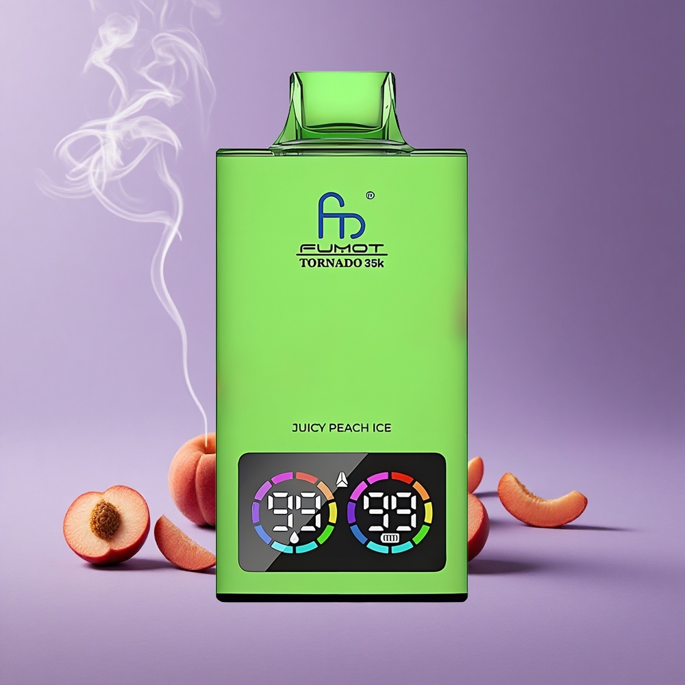Fumot Tornado 35000 Juicy Peach Ice 15ml E-juice Baterai 700MAH