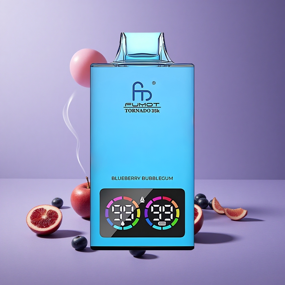 Fumot Tornado 35K 35000 Puffs Blueberry Bubblegum Dual Mesh Coil USB-C