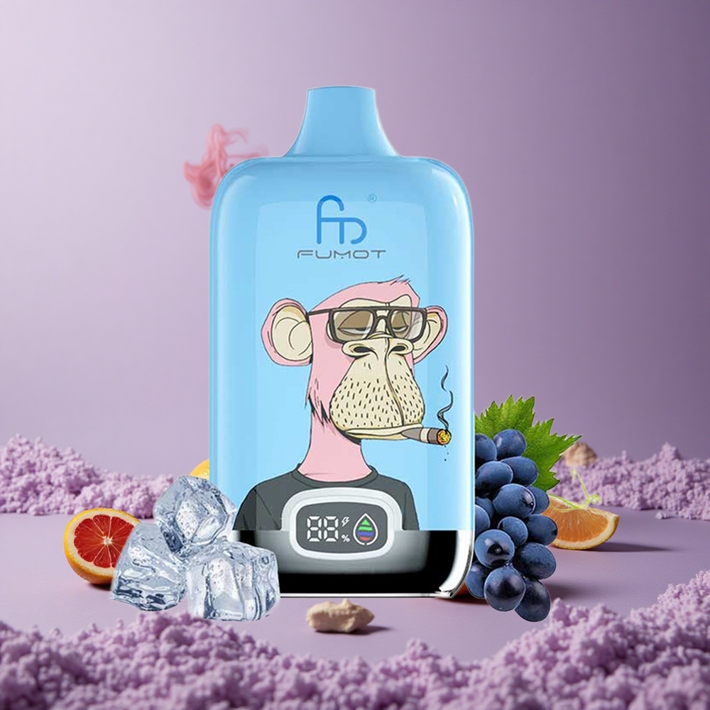 Fumot Tornado Digital Box 12000 Puffs 20ml Cairan Lemonade Pink Baterai 550mAh