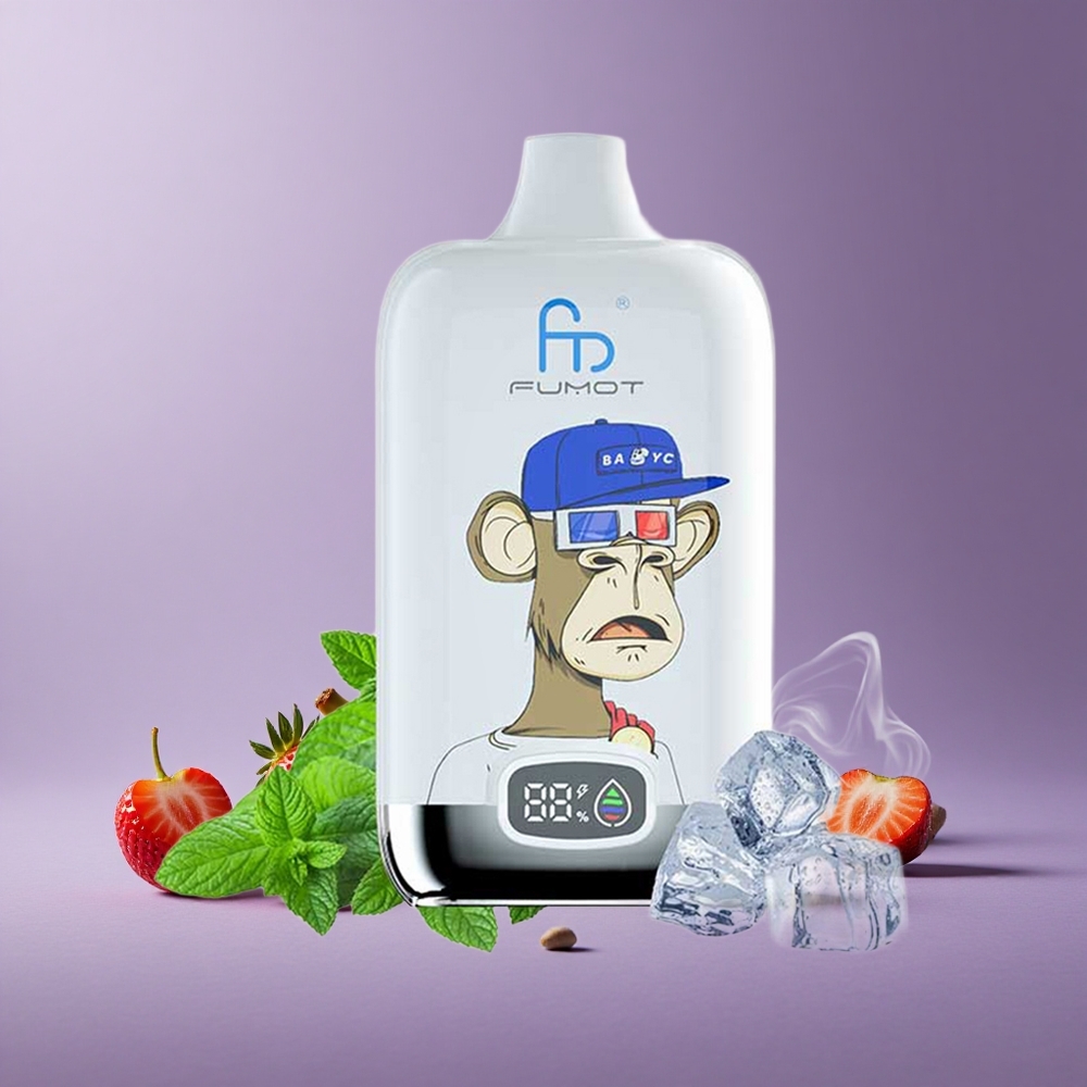 Fumot Tornado Digital Box 12000 Puffs 20ml E-Liquid Strawberry Banana