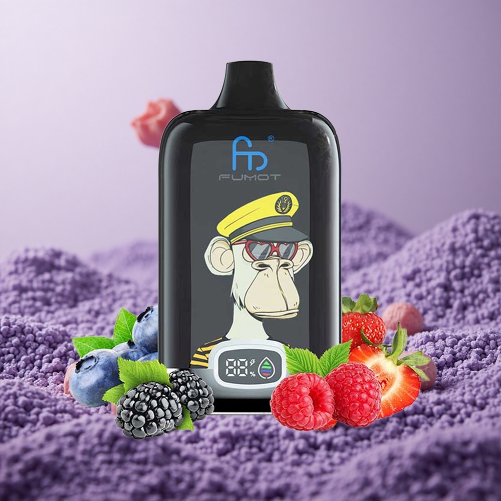 Fumot Tornado Digital Box 12000 Puffs Cherry 20ml Baterai 550mAh