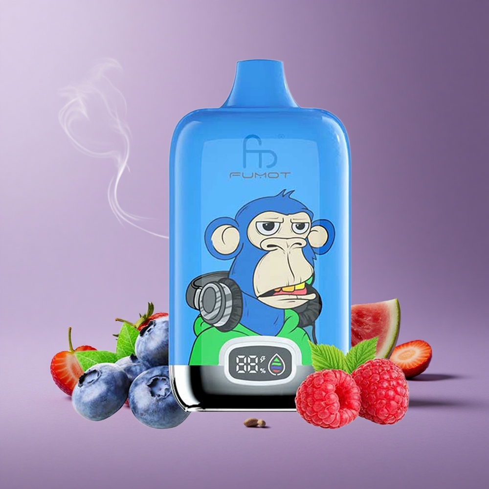 Fumot Tornado Digital Box 12000 Puffs Strawberry Watermelon 20ml Baterai 550mAh