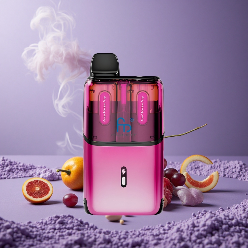 Fumot Ultra T32000 32000 Puffs Grape Rainbow Drops - Straw Rainbow Drops Batere 800mAh