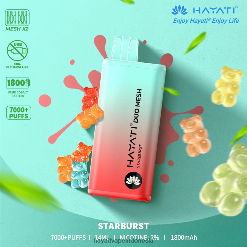 Hayati Duo Mesh sekali pakai ledakan bintang A84L8181 - Hayati Indonesia