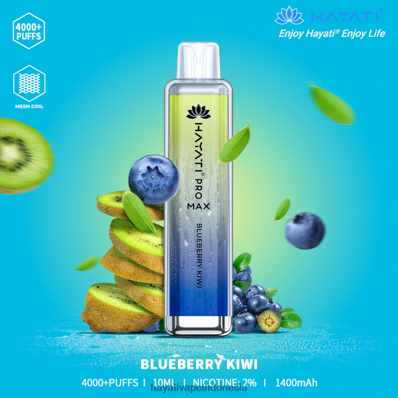 Hayati Pro Max sekali pakai blueberry kiwi A84L898 - Hayati Flavour Vapes