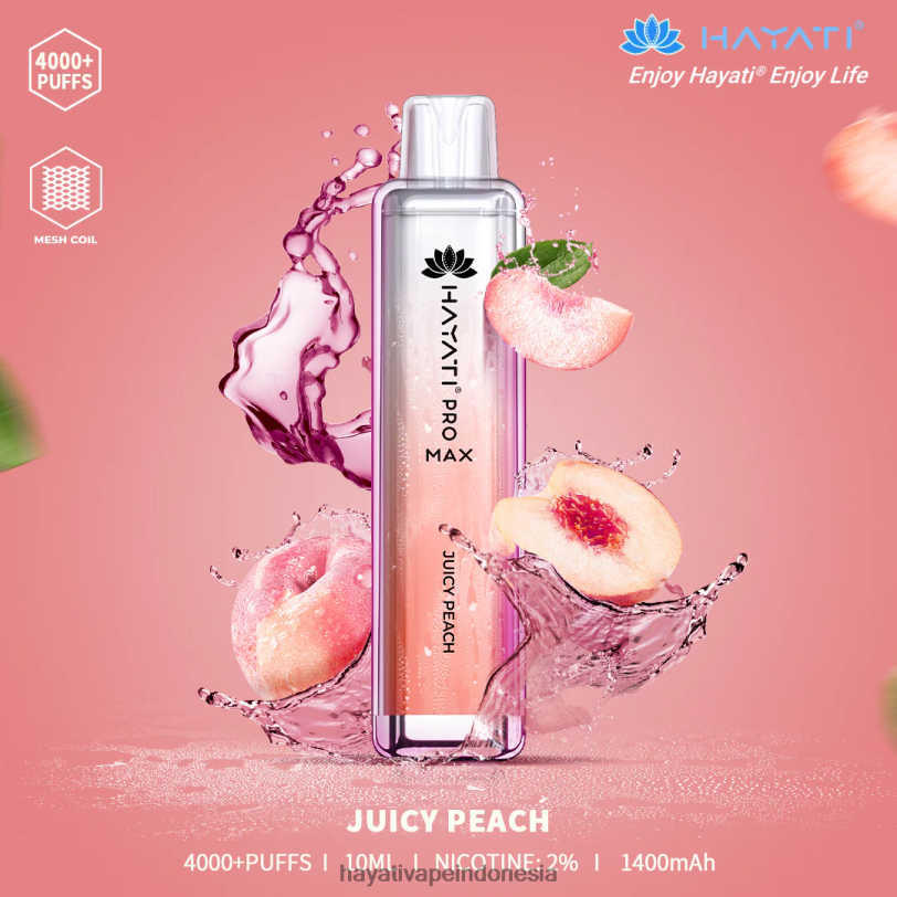 Hayati Pro Max sekali pakai buah persik yang berair A84L8108 - Hayati Flavour Vapes