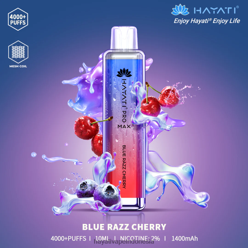 Hayati Pro Max sekali pakai ceri razz biru A84L894 - Hayati Vape Near Me