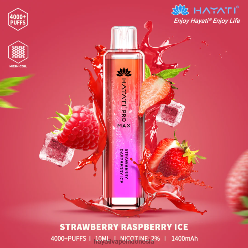 Hayati Pro Max sekali pakai es rasberi stroberi A84L8122 - Hayati Jakarta