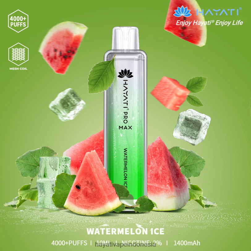 Hayati Pro Max sekali pakai es semangka A84L8127 - Hayati Flavour List
