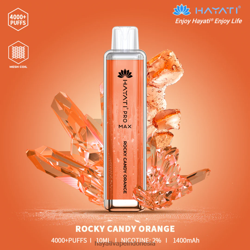 Hayati Pro Max sekali pakai jeruk permen berbatu A84L8118 - Hayati Flavour Vapes