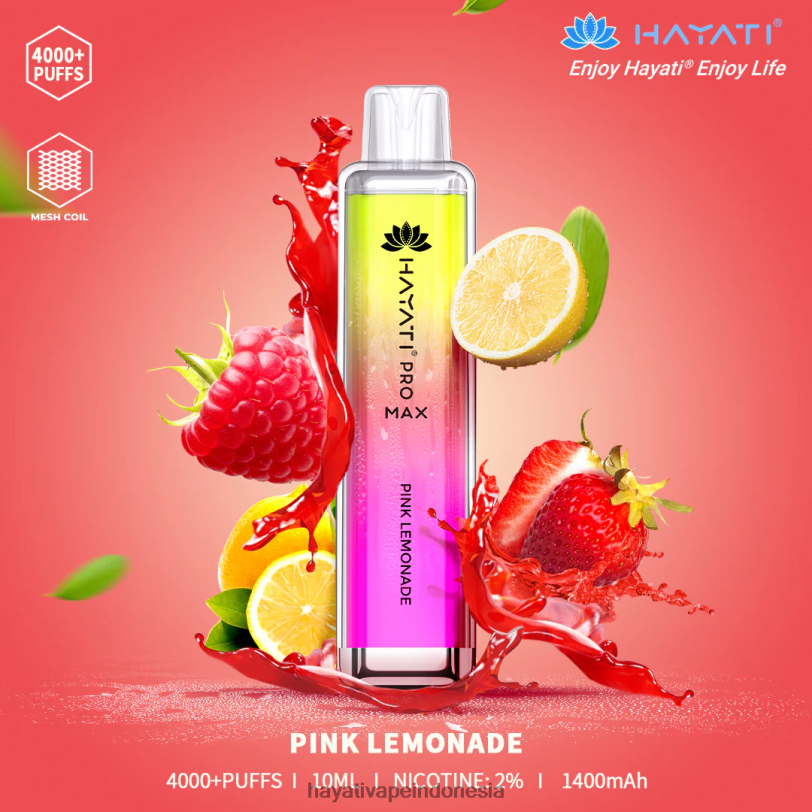 Hayati Pro Max sekali pakai limun merah muda A84L8115 - Hayati Vape Review
