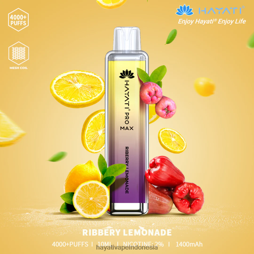 Hayati Pro Max sekali pakai limun ribberry A84L8117 - Hayati Flavour List