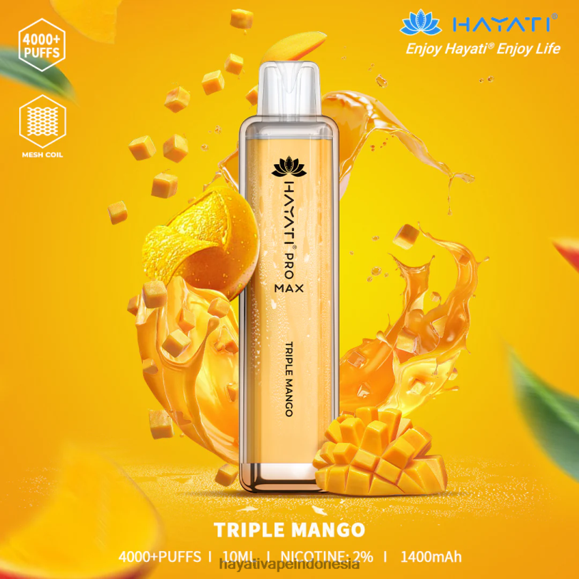 Hayati Pro Max sekali pakai mangga rangkap tiga A84L8125 - Hayati Vape Review