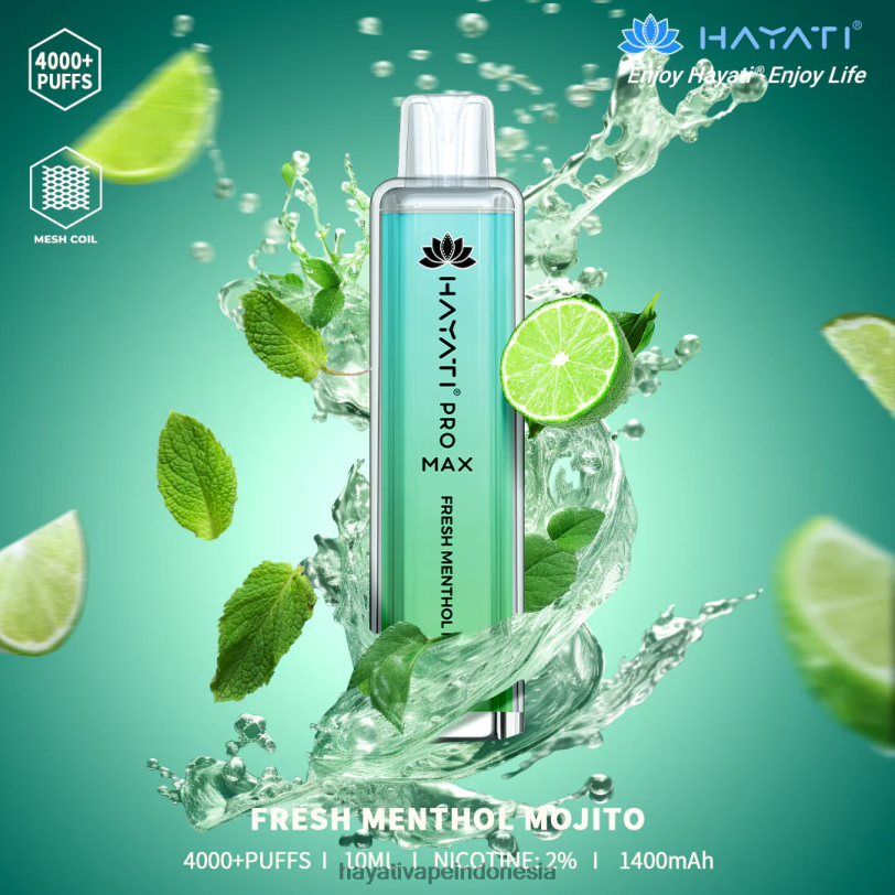 Hayati Pro Max sekali pakai mojito mentol segar A84L8133 - Hayati Vape Indonesia