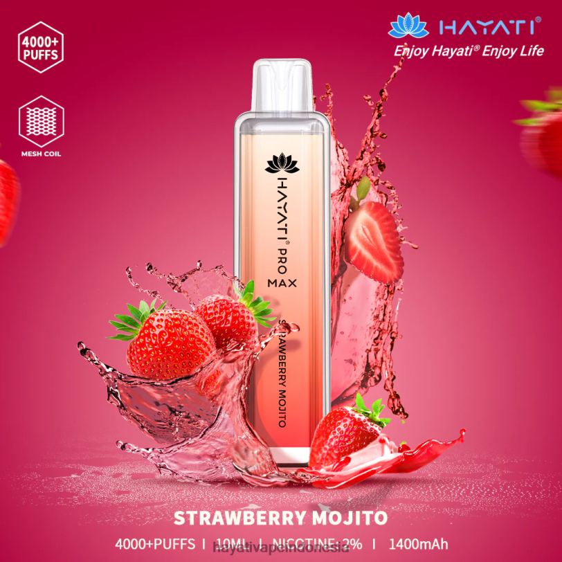 Hayati Pro Max sekali pakai mojito stroberi A84L8121 - Hayati Indonesia
