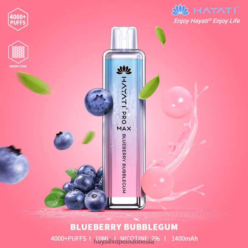Hayati Pro Max sekali pakai permen karet blueberry A84L8137 - Hayati Flavour List