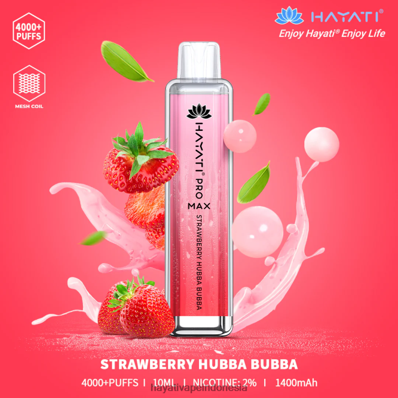 Hayati Pro Max sekali pakai stroberi hubba bubba A84L8140 - Hayati Store Indonesia