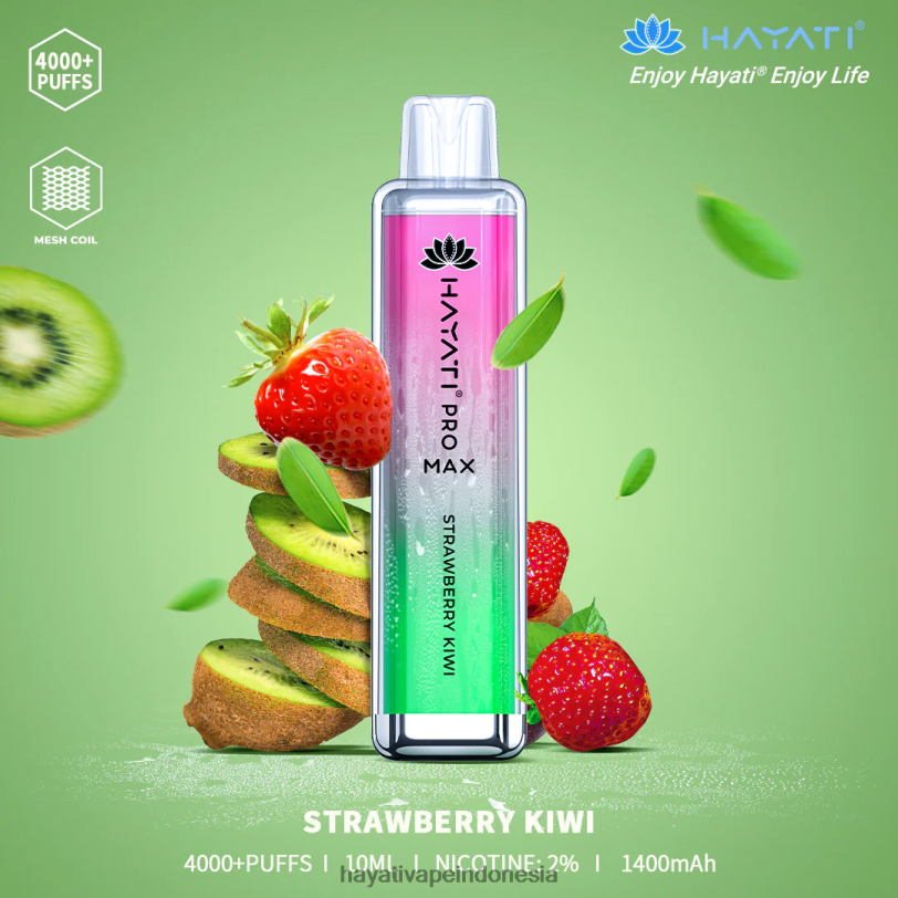 Hayati Pro Max sekali pakai stroberi kiwi A84L8134 - Hayati Vape Near Me