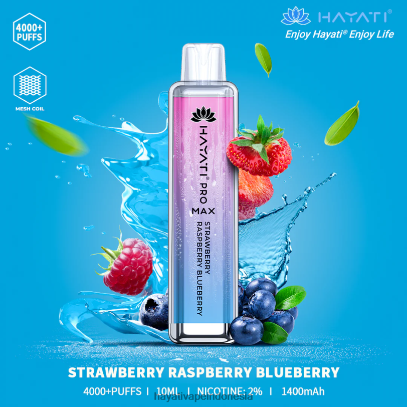Hayati Pro Max sekali pakai stroberi rasberi blueberry A84L8141 - Hayati Indonesia