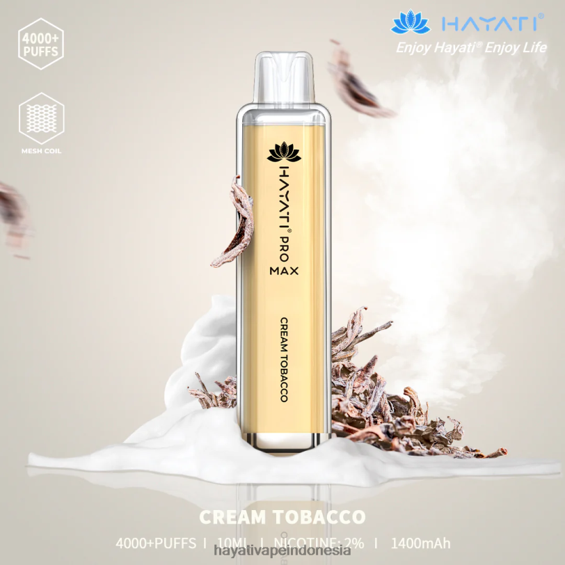 Hayati Pro Max sekali pakai tembakau krim A84L8136 - Hayati Flavours Indonesia