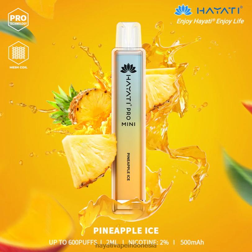 Hayati Pro Mini sekali pakai es nanas A84L817 - Hayati Flavour List