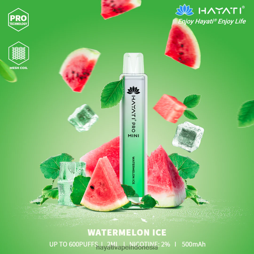 Hayati Pro Mini sekali pakai es semangka A84L824 - Hayati Vape Near Me