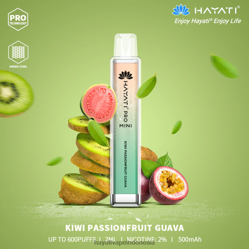 Hayati Pro Mini sekali pakai kiwi markisa cuava A84L813 - Hayati Vape Indonesia