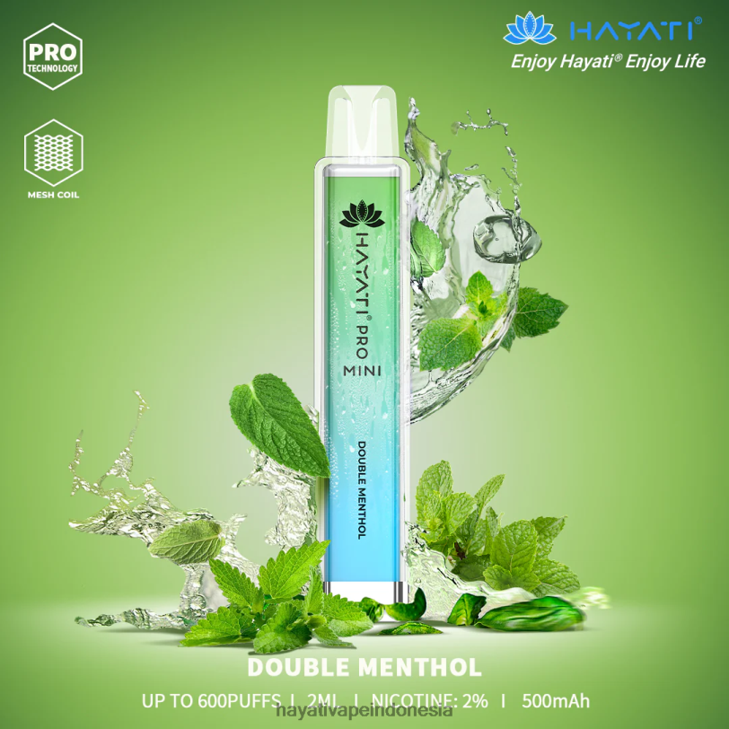 Hayati Pro Mini sekali pakai mentol ganda A84L88 - Hayati Flavour Vapes