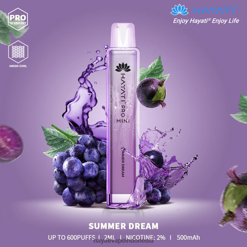 Hayati Pro Mini sekali pakai mimpi musim panas A84L823 - Hayati Vape Indonesia