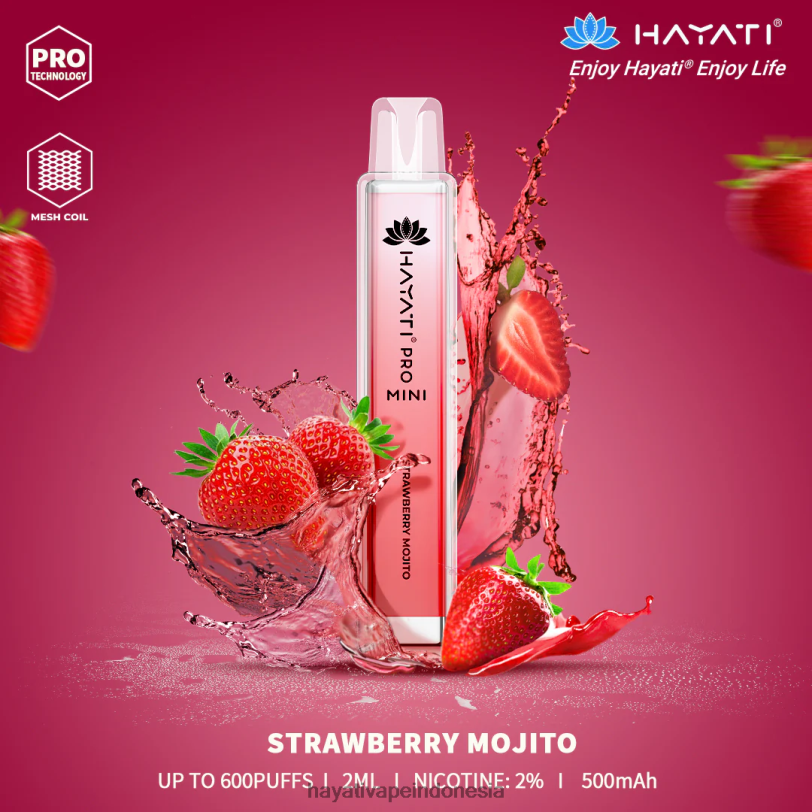 Hayati Pro Mini sekali pakai mojito stroberi A84L821 - Hayati Indonesia