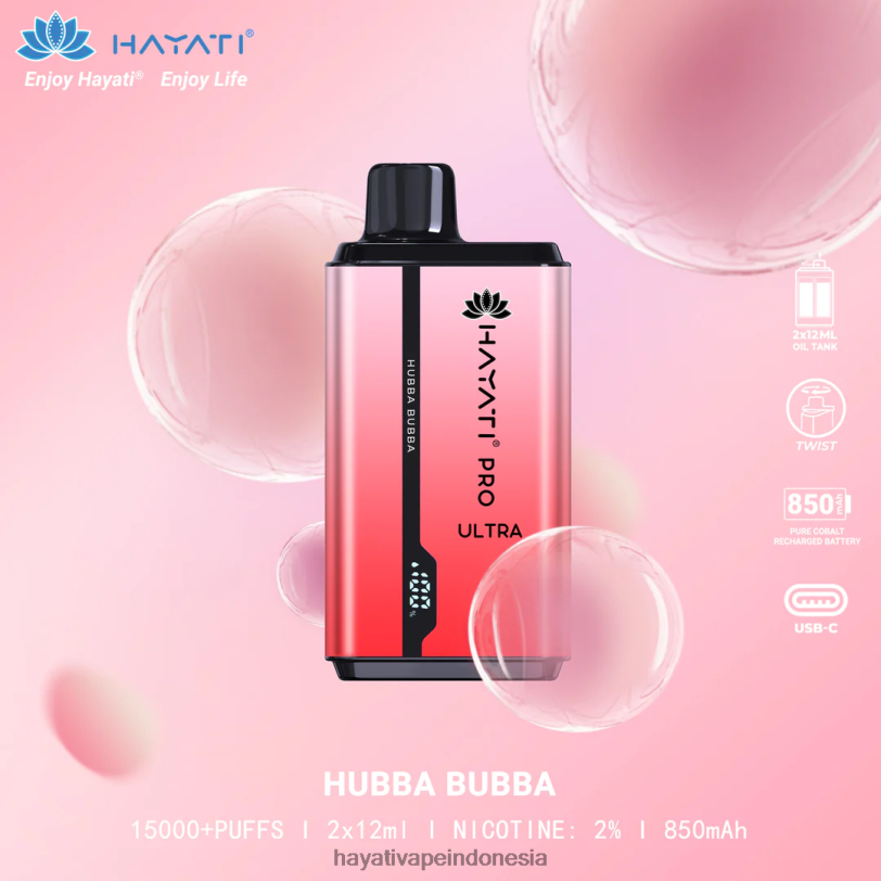 Hayati Pro Ultra sekali pakai 15.000 isapan hubba bubba A84L8201 - Hayati Indonesia