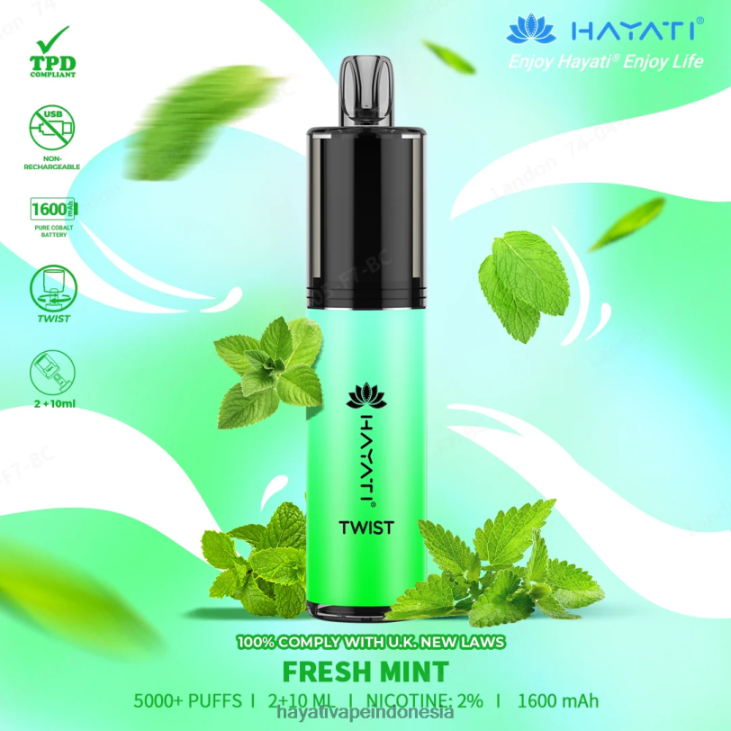 Hayati Twist sekali pakai Mint segar A84L870 - Hayati Store Indonesia