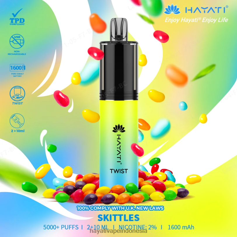Hayati Twist sekali pakai skittles A84L880 - Hayati Store Indonesia